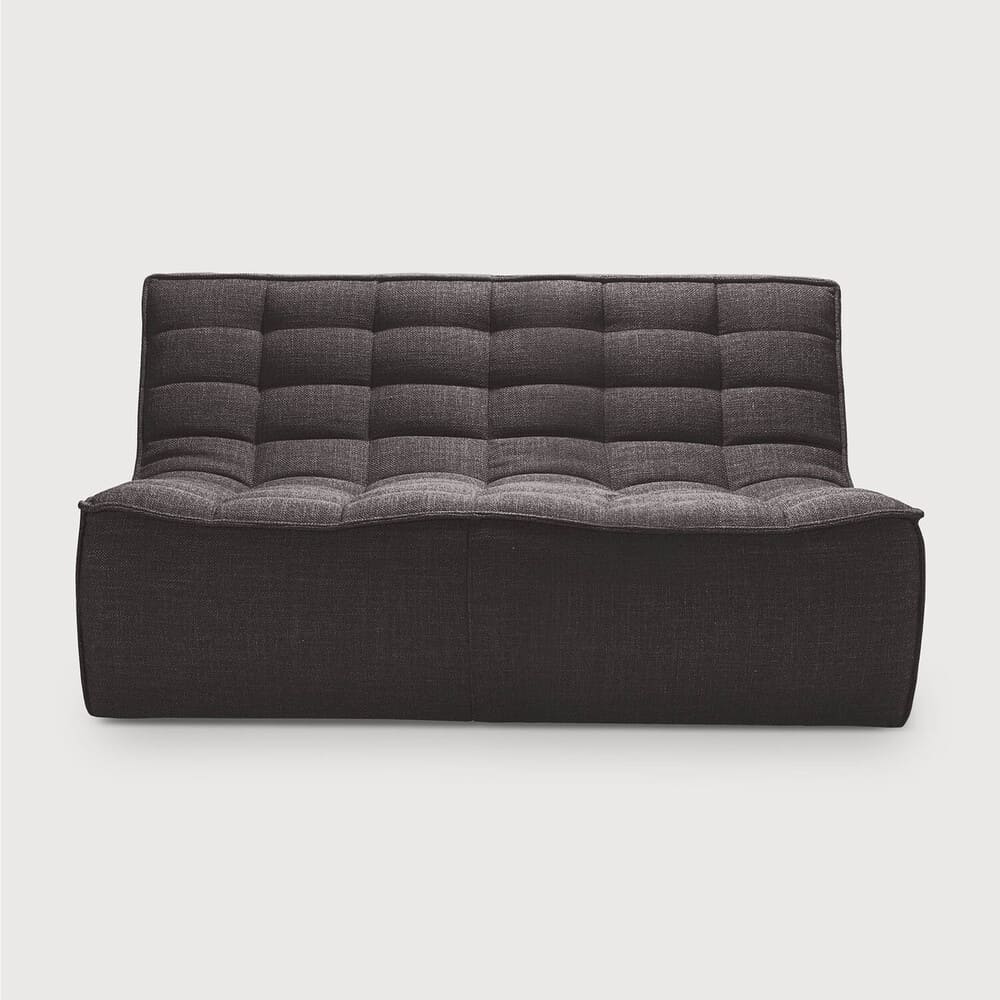 Canapé 2 places N701, très confortable, au design moderne, associé aux canapés N701 permet de composer le canapé de votre choix , en tissu Gris.