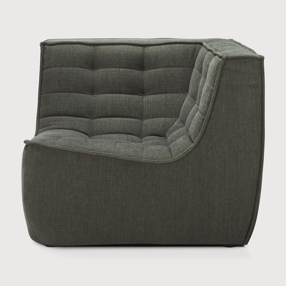 fauteuil d'angle N701, très confortable, au design moderne, associé aux canapés N701 permet de composer le canapé d'angle de votre choix , en tissu moss