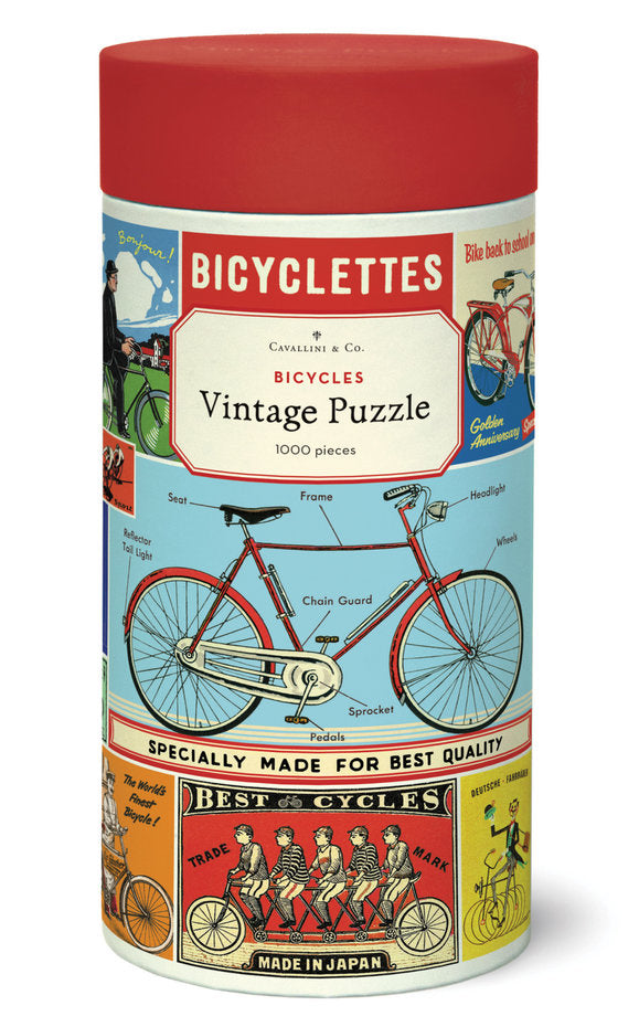Puzzle de 1000 pièces de la marque CAVALLINI & CO, version Bicyclettes.