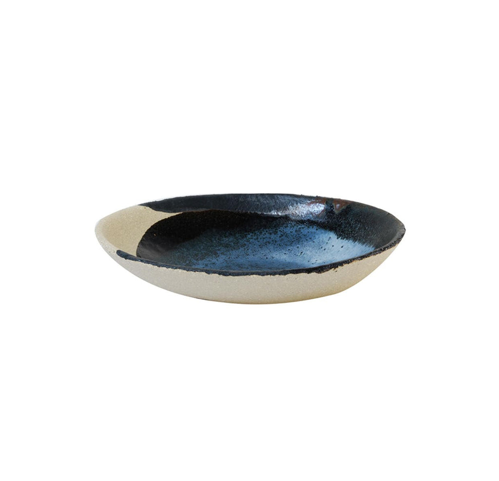 Coupelle de 16,5x20cm ; vaisselle en céramique ; couleur awa contraste entre le bleu et le noir profond ; service de table de la marque Jars.