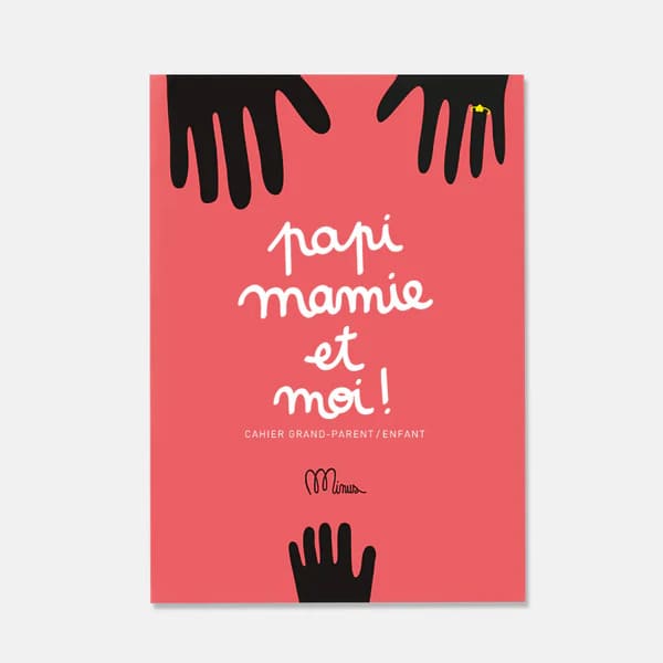    Livre à remplir version Papi, Mamie et moi ! de la marque Minus edition, imprimé dans le nord de la France, à partir de 6 ans.