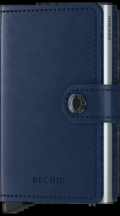 Porte-cartes de la marque Secrid, en cuir végétal, jusqu'a 6 cartes, pratique et sécurisé. Coloris Original Bleu Marine.