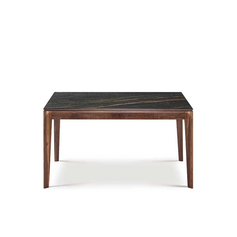 Table buzz en céramique et bois de la marque Dasras, personnalisable avec différentes teintes ou matières.