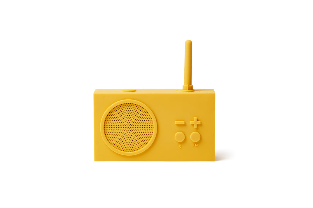 radio enceinte, look rétro, waterproof, jaune