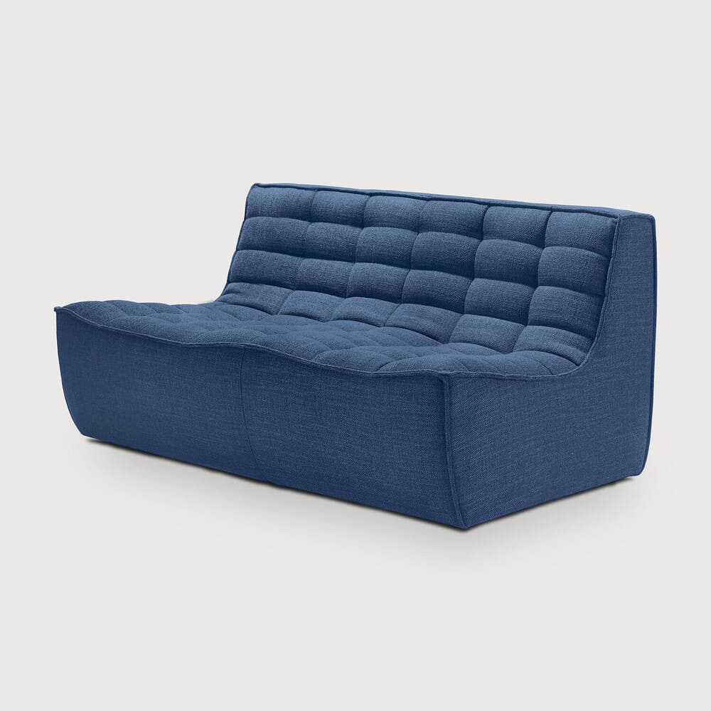 Canapé 2 places N701, très confortable, au design moderne, associé aux canapés N701 permet de composer le canapé de votre choix , en tissu Bleu.
