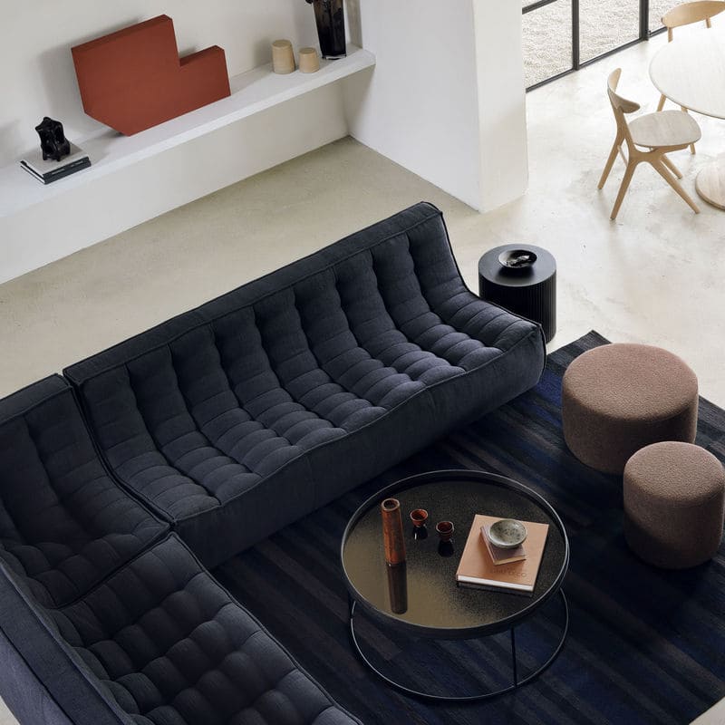 Canapé 3 places N701, très confortable, au design moderne, associé aux canapés N701 permet de composer le canapé de votre choix , en tissu Graphite