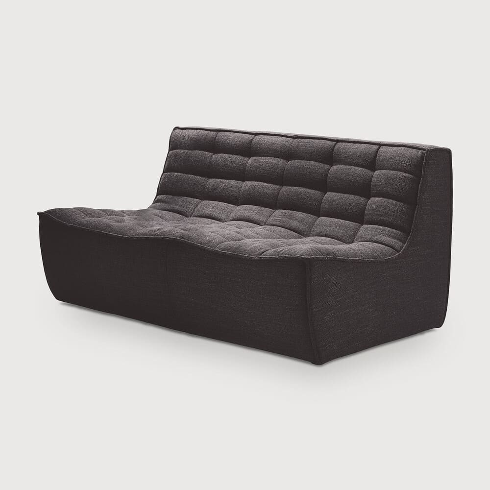 Canapé 2 places N701, très confortable, au design moderne, associé aux canapés N701 permet de composer le canapé de votre choix , en tissu Gris.