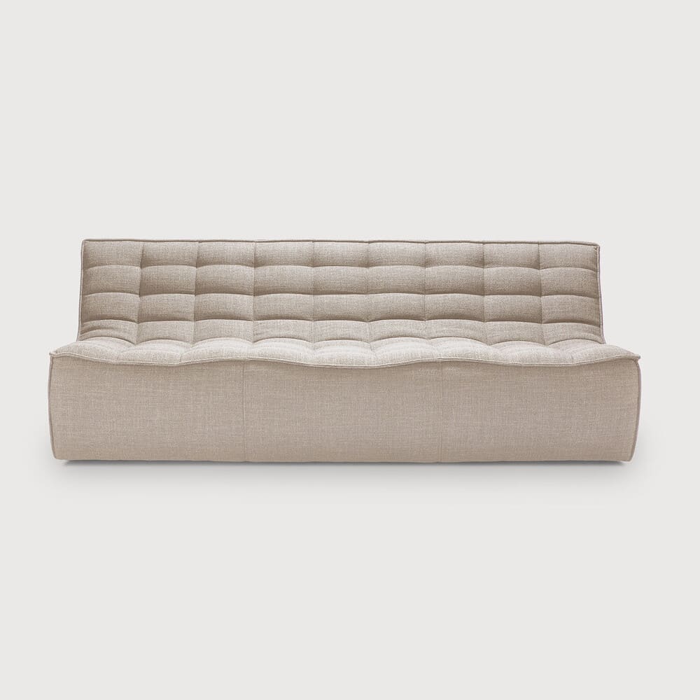 Canapé 3 places N701, très confortable, au design moderne, associé aux canapés N701 permet de composer le canapé de votre choix , en tissu Beige.