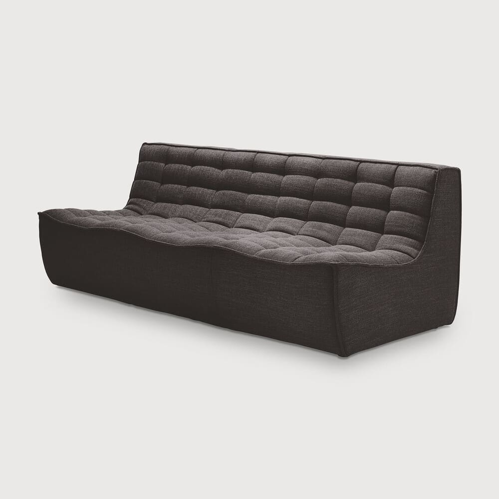 Canapé 3 places N701, très confortable, au design moderne, associé aux canapés N701 permet de composer le canapé de votre choix , en tissu Gris.