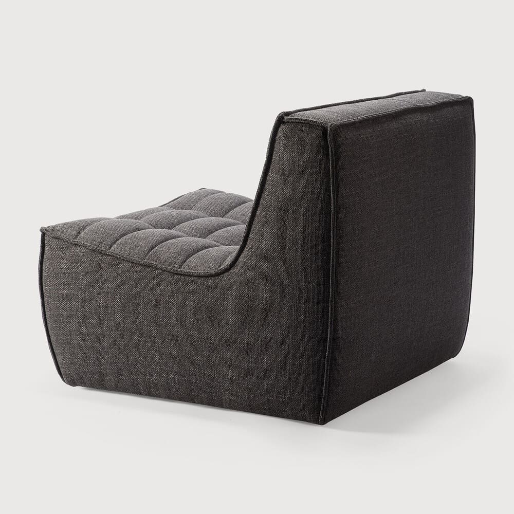  Fauteuil N701, très confortable, au design moderne, associé aux canapés N701 permet de composer le canapé de votre choix , en tissu Gris.