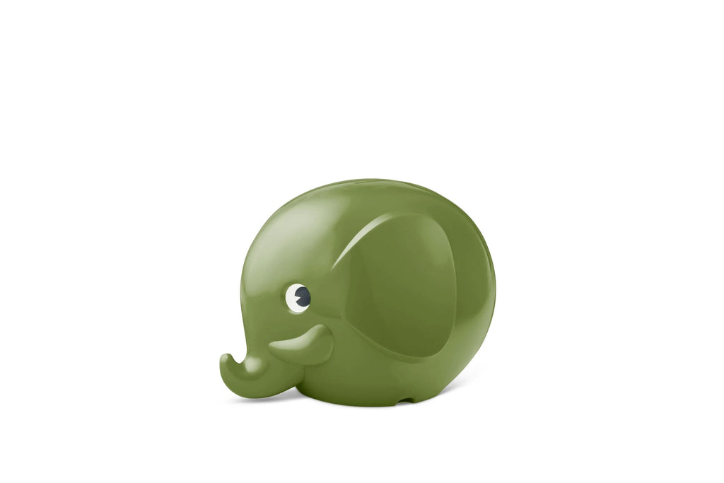  Tirelire maxi éléphant, très populaire dans les années 70 en Suède, fabriqué en Suède sans BPA. Coloris vert forêt.