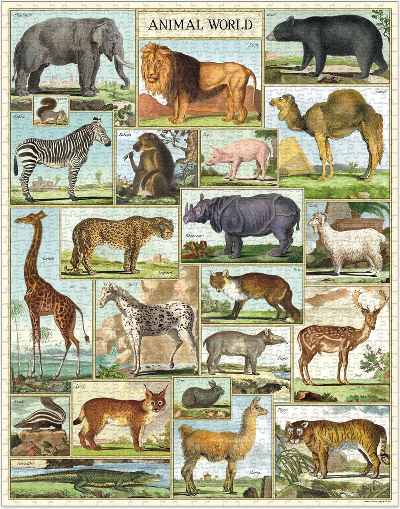 Puzzle de 1000 pièces de la marque CAVALLINI & CO, version Le Monde Animal.