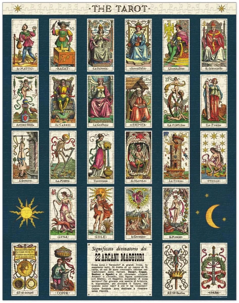 Puzzle de 1000 pièces de la marque CAVALLINI & CO, version Tarot.