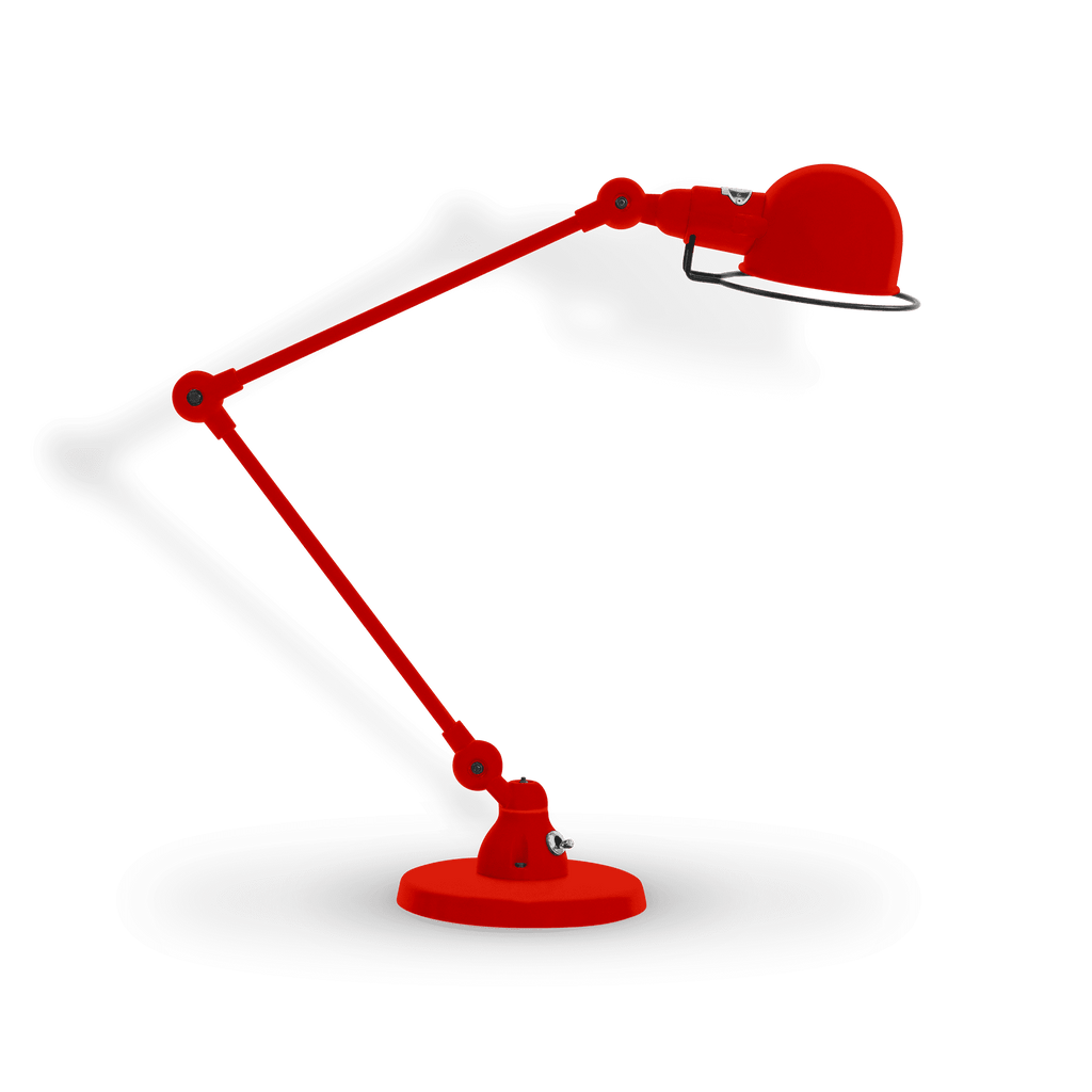 Lampe à poser signal de la marque Jieldé, au design intemporel, disponible dans 28 couleurs. Coloris Rouge Mat.