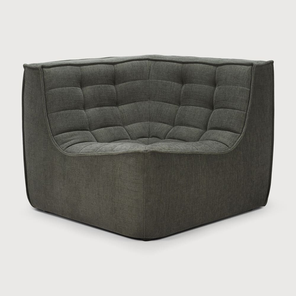 fauteuil d'angle N701, très confortable, au design moderne, associé aux canapés N701 permet de composer le canapé d'angle de votre choix , en tissu moss