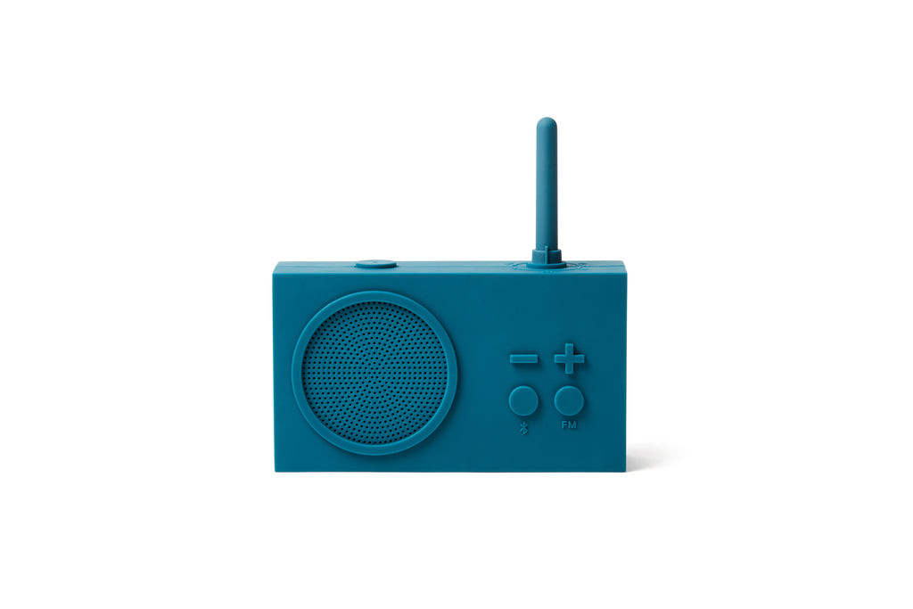 radio enceinte, look rétro, waterproof, bleu canard