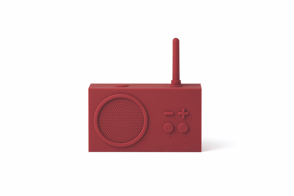 radio enceinte, look rétro, waterproof, rouge foncé